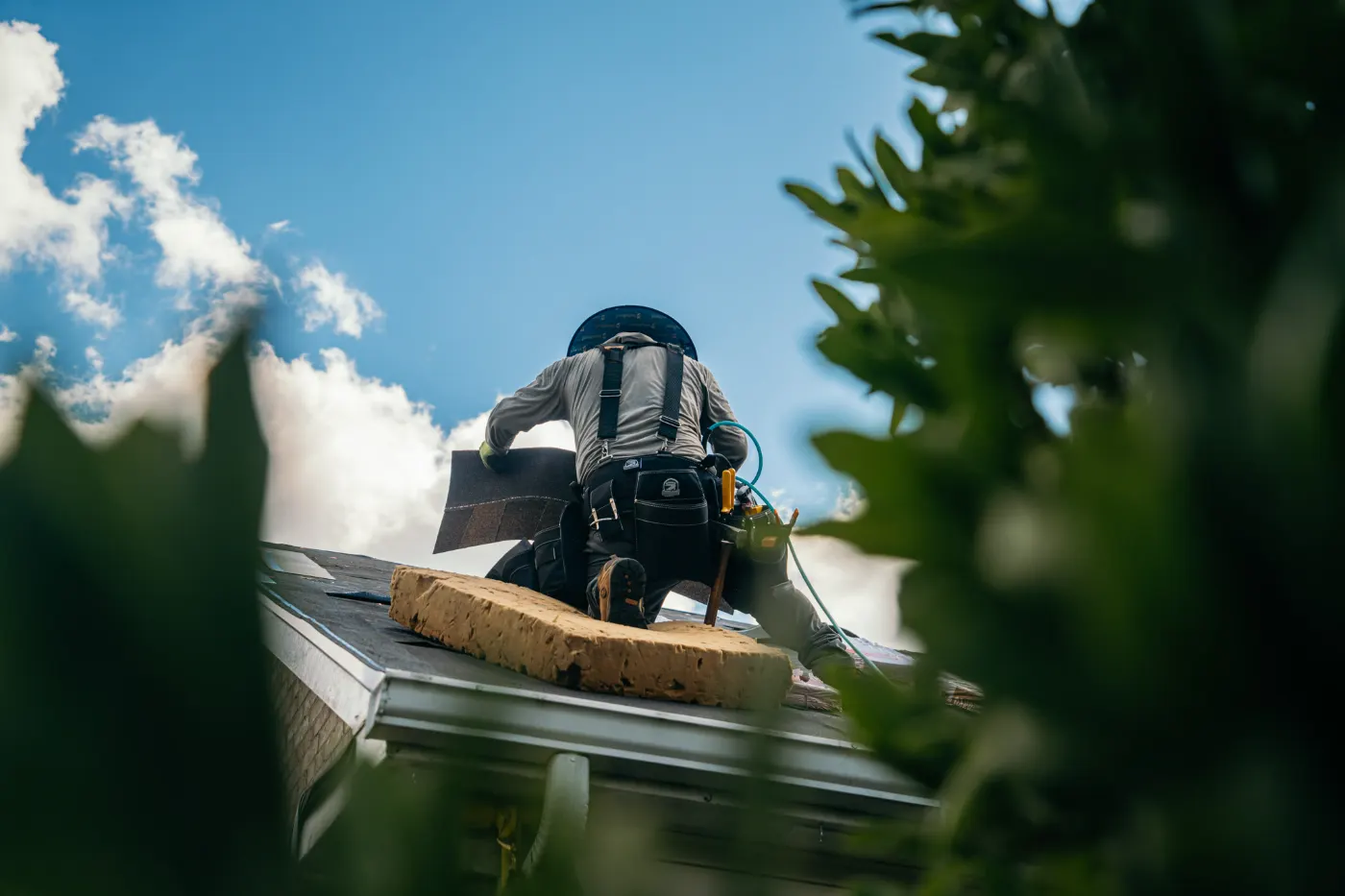 Tarping and dry-in on a Kempton commercial roof
